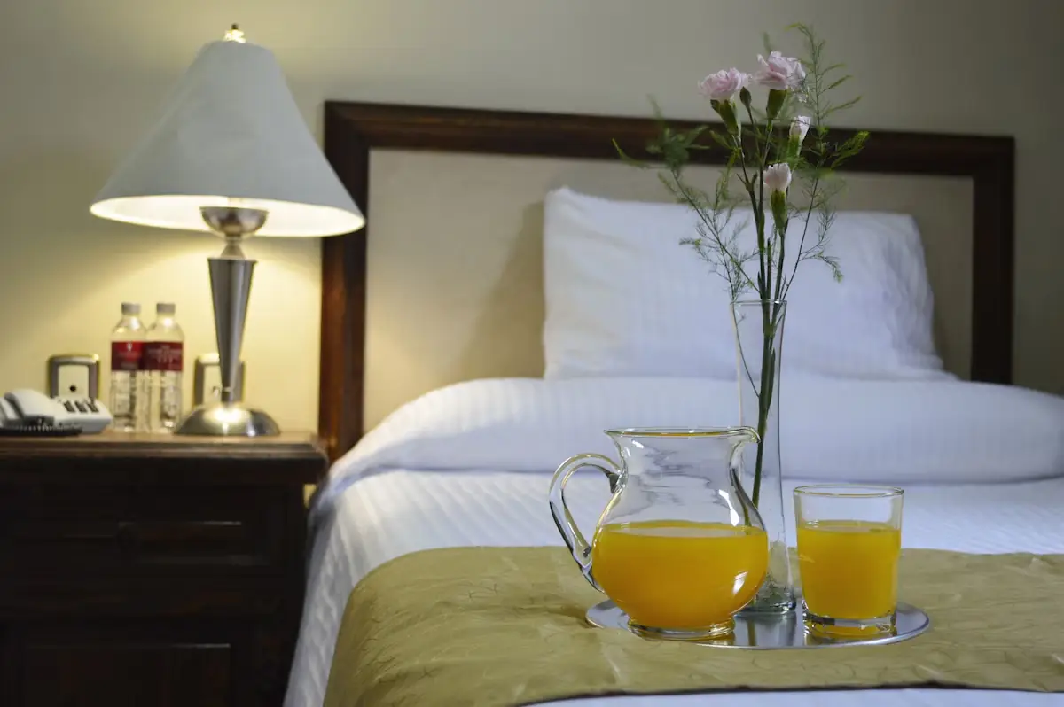 Comfortable guest room with thoughtful welcome details